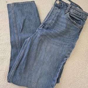H&M Blue Straight Leg Jeans Classic Style
